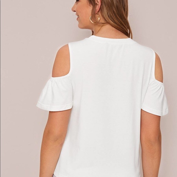 BNWT Cold Shoulder Graphic Top XL - Picture 5 of 7